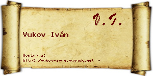 Vukov Iván névjegykártya